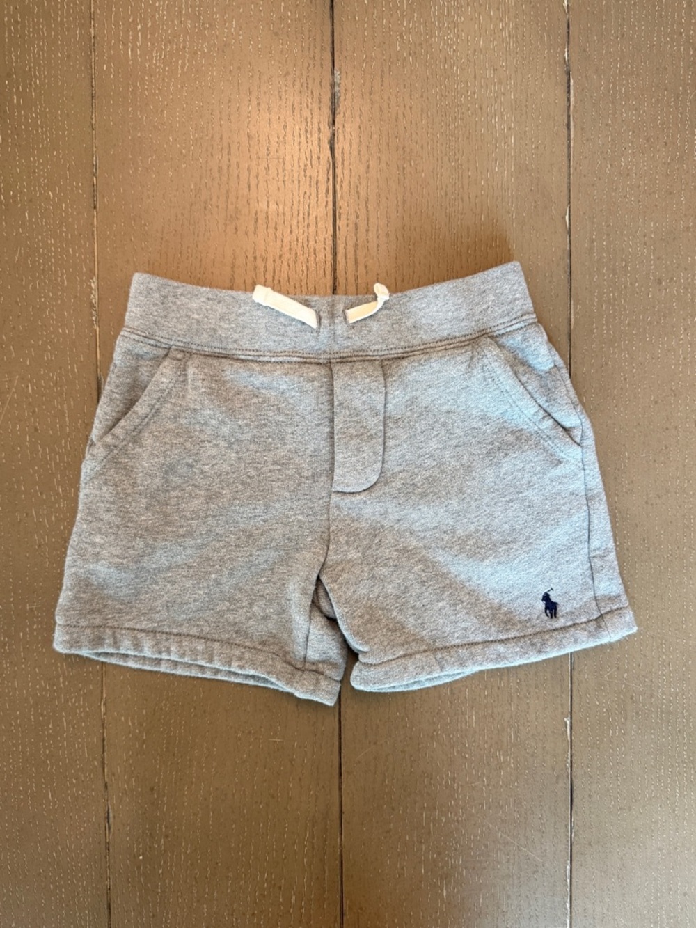 Polo Ralph Lauren Toddler Boys’ Pull-On Gray Fleece Drawstring Shorts • Size 4T